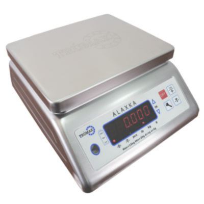 Balanza electrónica sólo peso , fabricada en acero inoxidable para Ambiente húmedo Ref.: TRUMAX Alaxka   Rango: 0 a 30 kg