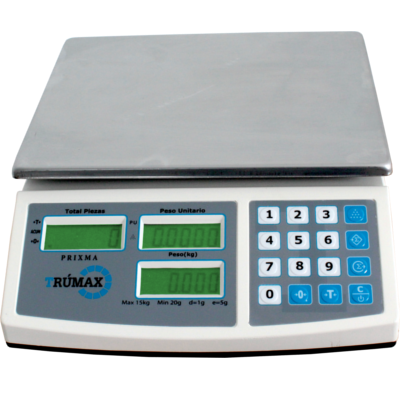 Balanza electrónica contadora de piezas Ref.: TRUMAX PRIXMA Rango : 3000g x 0.2g