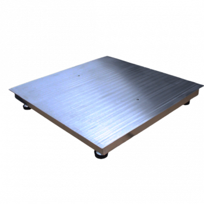 plataforma bajo perfil en acero Inox 100x100cm con indicador en acero LCD B-6S Ref.:  ZEUS-S PL-10 Rango: 0 a 2000kg