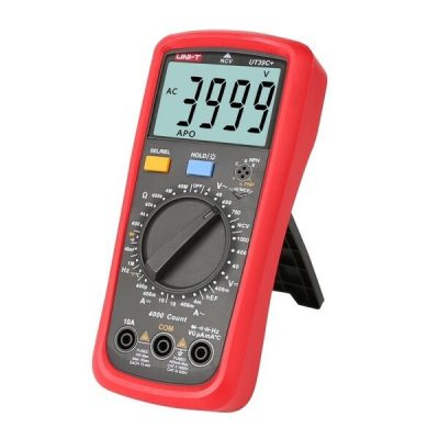 Multímetro Digital con alarma de sobre voltaje y sobre corriente y protección de alto voltaje Ref.: UT39C+ Medición V/A(DC): 1000V/10A